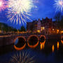 Feuerwerk in Amsterdam, Niederlande