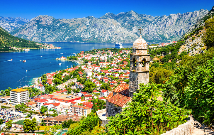 Kotor in der Bucht von Kotor, Montenegro