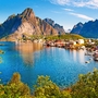 Lofoten-Insellandschaft in Norwegen