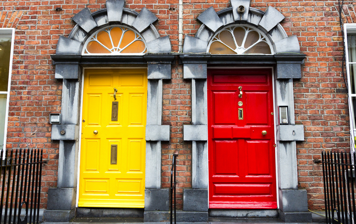 Häuserfassaden in Dublin