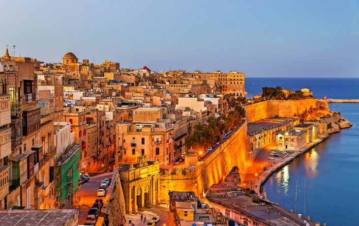 Valletta am Abend