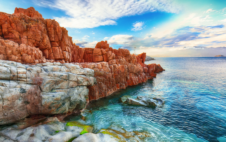 die Roten Felsen von Arbatax auf Sardinien, Italien