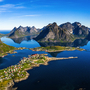 Lofoten - ein Archipel in der Grafschaft Nordland, Norwegen