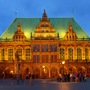 Bremer Rathaus zur blauen Stunde, Deutschland