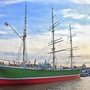 historisches Schiff in Hamburg