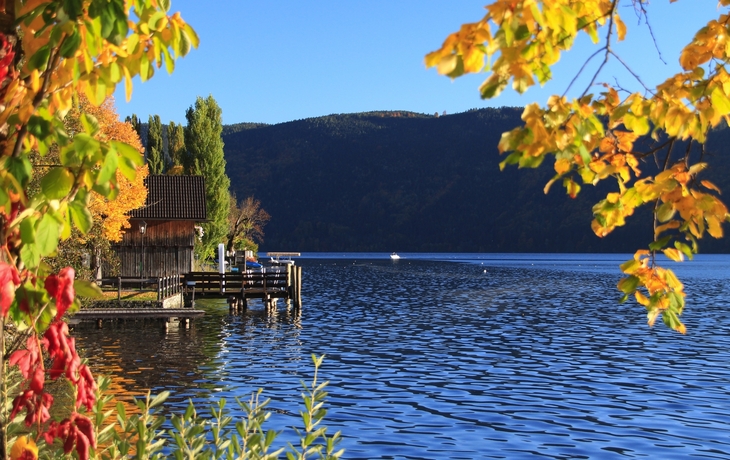 Herbststimmung in Dellach am Millstätter See, Österreich