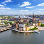 Stockholms alte Skyline der Stadt