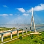 Verbindung zwischen Le Havre und Honfleur: Schrägseilbrücke Pont de Normandie
