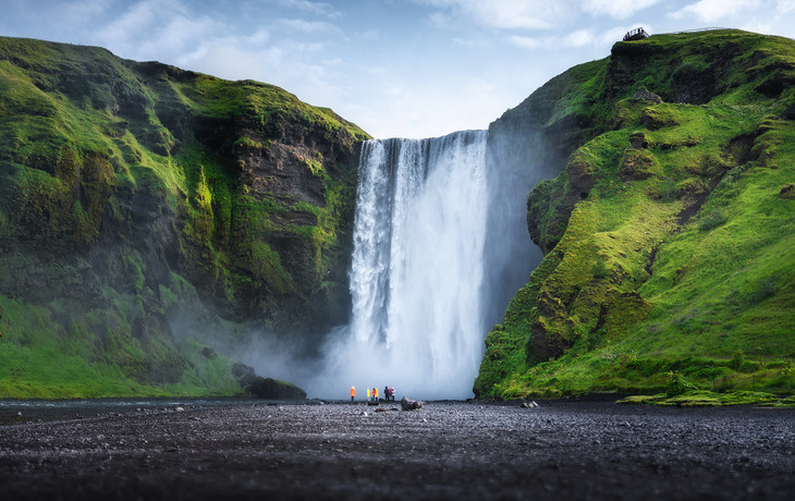 Skógafoss-Wasserfall auf Island